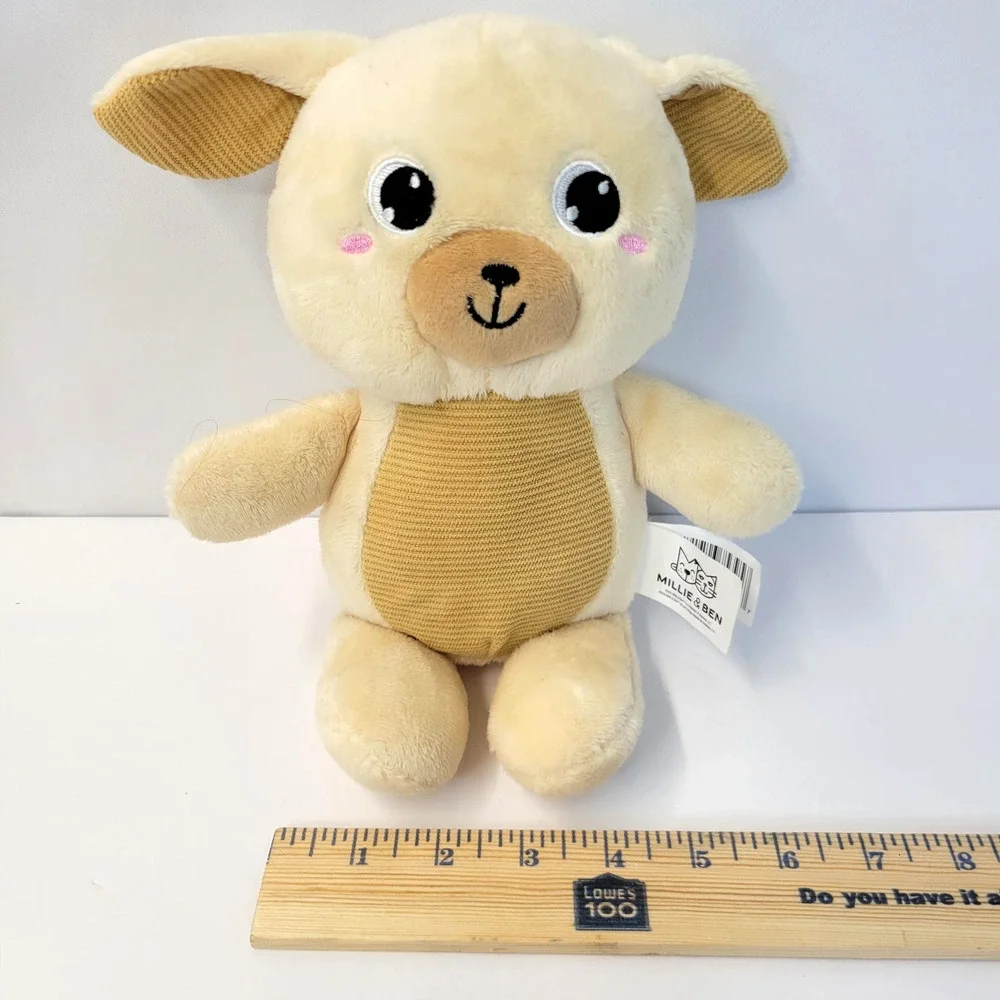 Millie‎ & Ben Beige Dog Toy Plush Stuffed Animal Small 11